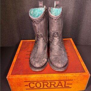Corral Black Combat Boots